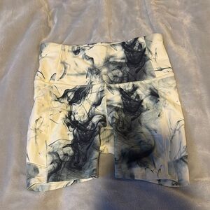 Marble Print Athletic Shorts